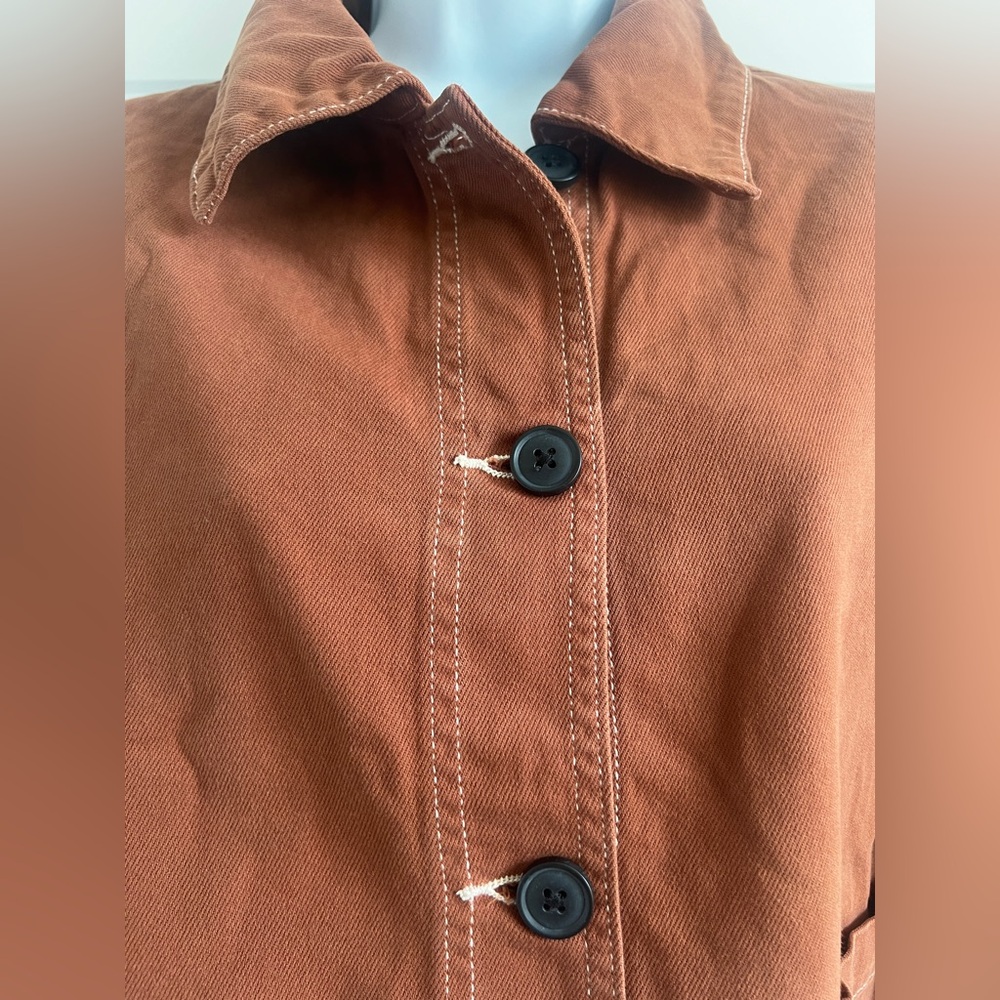 TNR Jeans Women's Rust Button-Front Jacket Size Small - Picture 2 of 7